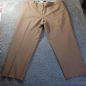 Talbots Hampshire Ankle Curvy Pants Womens 22W Career Preppy Casual Khaki - Picture 1 of 9
