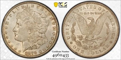 1878-CC Morgan Silver Dollar $ AU58 PCGS Nice Luster Original Eye Appeal - Image 1 of 4