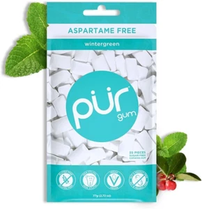 Xylitol Chewing Gum 100% Sugar-Free Wintergreen, Keto Vegan, Low Carb, 55 Pieces - Picture 1 of 6