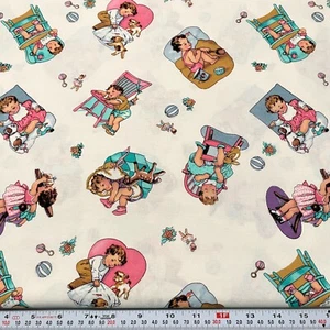Vintage Children Memories by Beth Bruske David Textiles Cotton by the HALF YARD - Picture 1 of 2