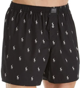 Polo Ralph Lauren 676R Printed Polo Player 100% Cotton Woven Boxer - Picture 1 of 8