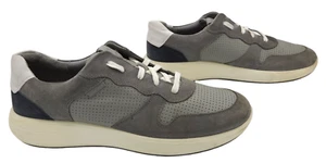 Ecco Golf Shoes Mens Size US 12-12.5 EU 46 Sneaker Suede Spikeless Cleats Gray - Picture 1 of 8