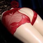 Open Cortch Briefs Sexy Woman Crotchless Floral Hollow Out Knickers Lace