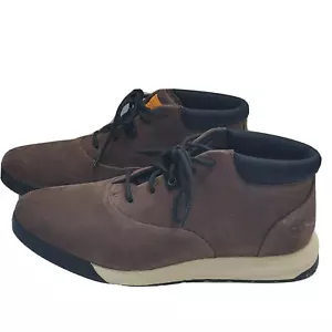Timberland Sneakers Rebotl Mens 11.5 Nubuck High Top Shoes A2D9G Brown Lace Up - Picture 1 of 12
