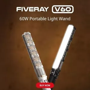 ZHIYUN FIVERAY V60 Standard / Combo 60W Bi-Color Handheld Led video Light Wand - - Picture 1 of 14
