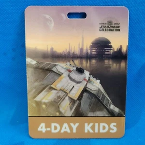 STAR WARS CELEBRATION 2022 COMMEMORATIVE 4-DAY KIDS BADGE - Picture 1 of 1