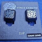 Vince Camuto Genuine Leather Clip on Earrings NWT