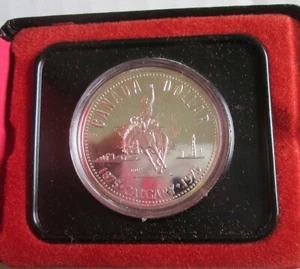 Royal Canadian Mint Commemorative Silver Dollar 1975, Original Box, 50% Silber - Bild 1 von 7