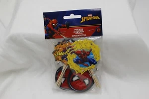 MARVEL SPIDERMAN 24 PEZZI PLETTRI PER CUPCAKE C1548 - Foto 1 di 6