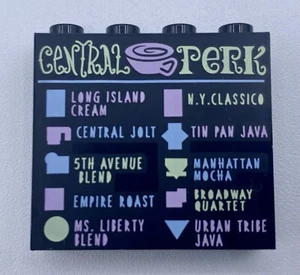 Lego Parts Central Perk Cafe Menu Black Panel 1 x 4 x 3 FRIENDS - Picture 1 of 1