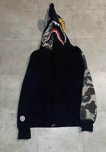 Bape Camo Shark Hoodie Mens Size Small / Medium Black 1st Camo READ LISTING!!! - Picture 1 of 11