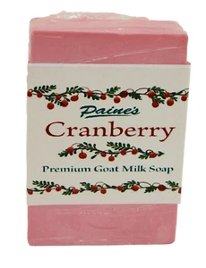 Paine's CRANBERRY Premium Goat Milk Soap 4.5 oz bar fresh Maine made all natural - Picture 1 of 3