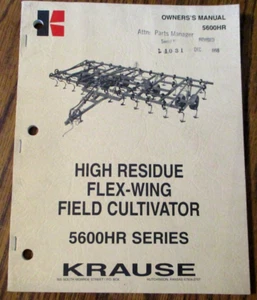 Krause 5600HR Series 5620 &5625 Field Cultivator Parts & Assembly Manual 1998 - Picture 1 of 10