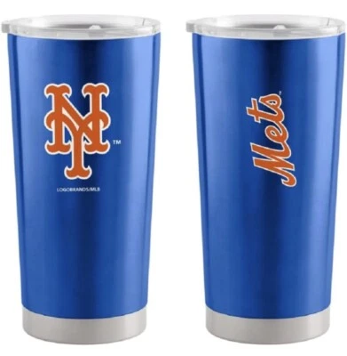 Vaso de viaje de acero inoxidable de 20 oz de los New York Mets MLB taza taza de vidrio - NUEVO OTRO Foto 1 de 4