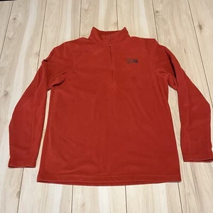 Mountain Hard Wear 1/2 Zip Pullover Fleece Soft Logo Sweater Red Mens Size Large - Picture 1 of 14