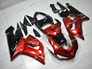 For Kawasaki ZX-6R 05-06 Candy Red Blk ABS Injection Mold Bodywork Fairing Kit - Picture 1 of 9