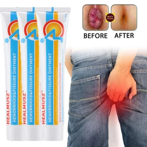 Paquete de 3 hemorroides eliminar ungüento crema a base de hierbas alivio pilas dolor reducir picazón - Imagen 1 de 17