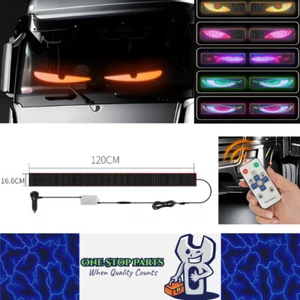 Devil's Eye Truck Windshield Flexible LED Sign Board Remote Control 120x16.6cm - Picture 1 of 13