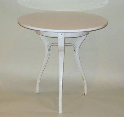 Antique IRON BISTRO TABLE Vitrolite Chicago HDW FDRY Urban Industrial Rohde - Image 1 of 4