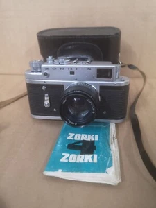 Cámara fotográfica Zorki 4 telémetro 35 mm con lente Júpiter-8 50 mm f2 de colección 1305 - Imagen 1 de 5