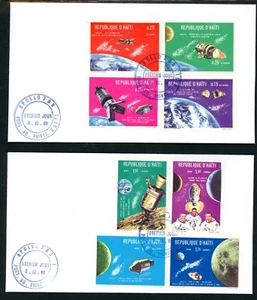 Haiti Scott #624-624G COVER PRIMO GIORNO Missioni Spaziali Apollo $378186 - Foto 1 di 1