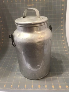 VINTAGE PURE ALUMINUM MILK CAN With Lid 4qt - Picture 1 of 7