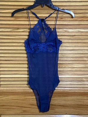 La Perla 女式 34 码蓝色蕾丝连体紧身衣 YS1-189 — 第 1/4 张图片