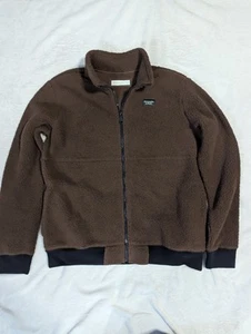 Abercrombie Fitch Kids 15/16 Fleece Jacket Full Zip Solid Brown - Picture 1 of 4