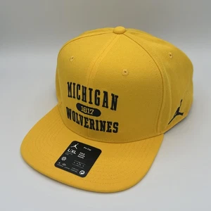 Michigan Wolverines Jordan Brand Athletics Hat Pro L/XL Adjustable Maize Yellow - Picture 1 of 15