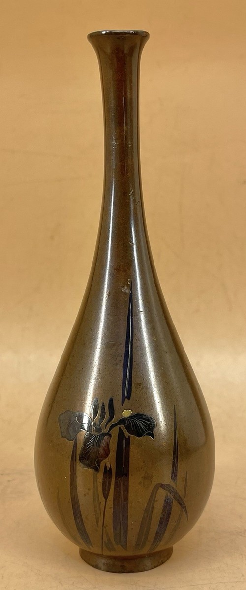 金色青铜古董日本花瓶| eBay