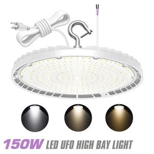 4500K/5000K/5700K LED UFO High Bay Light Warehouse Shop Light 150W with US Plug - Picture 1 of 13