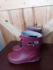 Botas de lluvia con cordones Amelia para jóvenes BOGS talla 5 botas impermeables - Imagen 1 de 7