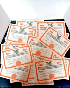 " CLOSEOUT "  (48) STOCK CERTIFICATES THE GETTYSBURG COMPANY FROM 1967 MINT - Picture 1 of 5