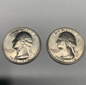 1976 - P 1976 - D Washington Quarter Lot ---- GEM BU Condition Coin Lot - Bild 1 von 4