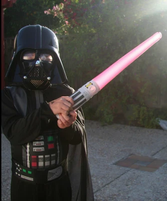 NWT NEW POTTERY BARN KIDS 4-6 DARTH VADER STAR WARS COSTUME & LIGHT SABER - Image 1 of 4