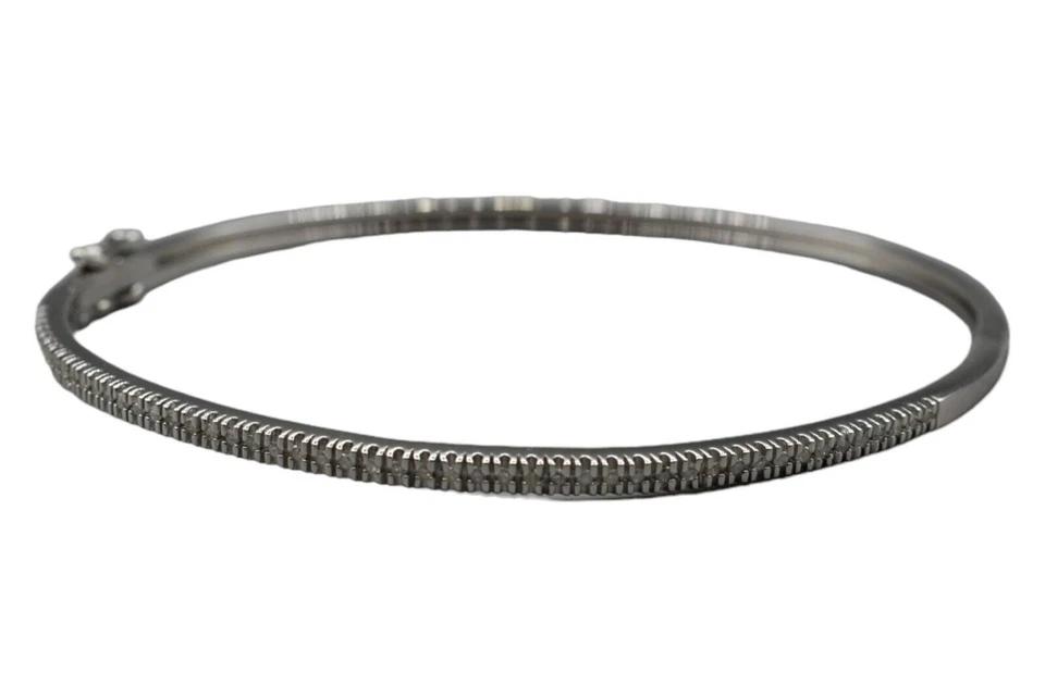 Brazalete Accents by Affinity Diamante Fino 0.25 cttw Blanco Rodio Esterlina Foto 1 de 4