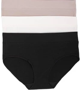 Felina Womens 3 Pack Pima Cotton Wide Waistband Hipster, Multi, XL - Picture 1 of 3