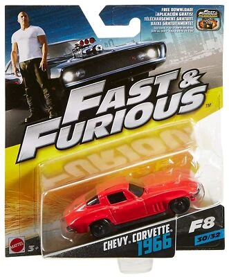 Nuovo 1:55 Fast & Furious 8 Die Cast 1966 Chevy Corvette - - Immagine 1 di 3