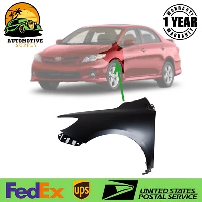 Nuevo guardabarros delantero izquierdo lado del conductor acero imprimado para Toyota Corolla 2009-2013 Foto 1 de 4