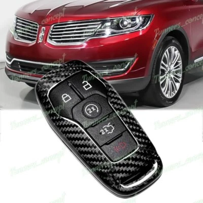 Real Carbon Fiber For Ford Mustang Edge F150 Fusion Remote Key Shell Cover Case - Изображение 1 из 4