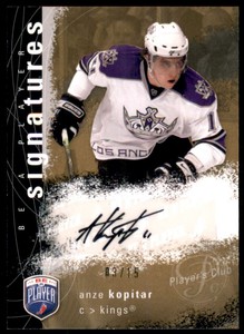 2007-08 Be A Player Signatures Player's Club #SAK Anze Kopitar Autograph /15