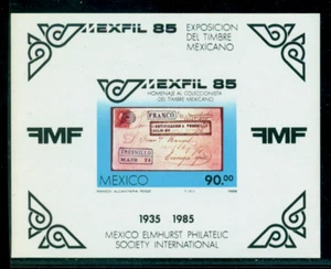 Mexico 1985 MEXFIL expo,letter,Mi Bl.28,MNH - Picture 1 of 1