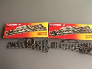 2 x FLEISCHMANN HO 6141s Profi-track Electric Right Hand Points - Picture 1 of 2