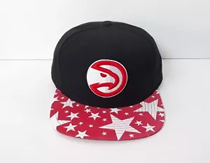 Mitchell & Ness Atlanta Hawks NBA Rojo Negro Blanco Estrellas Bill Snapback Gorra Gorra - Imagen 1 de 8