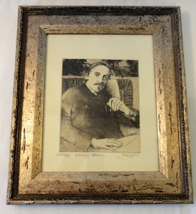 Grabado Jack Coughlin - Robert Louis Stevenson - Prueba de artista firmada - Imagen 1 de 11
