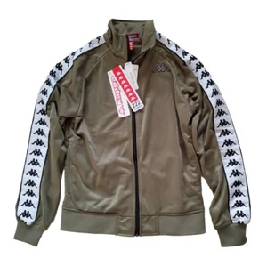 KAPPA Chándal Top Chaqueta de Pista Para Hombres XS 222 Banda Verde Oliva Calce Ajustado - Imagen 1 de 9
