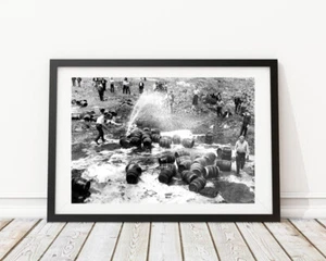 Vintage Photo - Prohibition 1930's Barrel of Beer Alcohol- Photography, Bar Art, - Picture 1 of 2