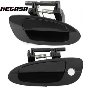Door Handle Smooth Black Exterior Front+Rear Left Driver For Nissan Altima 02-06 - Picture 1 of 15
