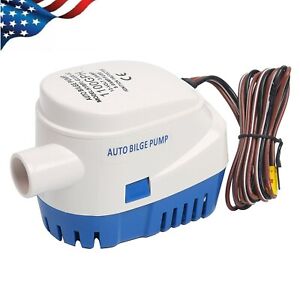 12V 1100GPH Automatic Submersible Boat Bilge Water Pump With Auto Float Switch