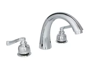 NEW! Huntington Brass s7320701 2-H Deck Mount Chrome Roman Tub Filler COMPLETE - Picture 1 of 2